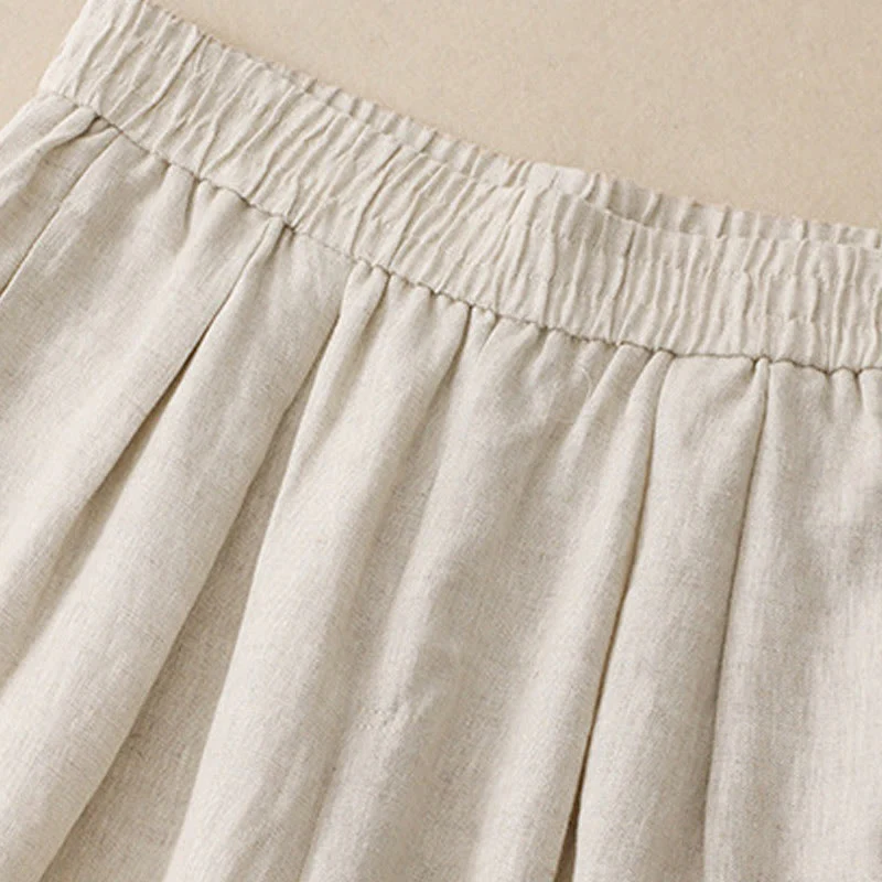 Pantaloni harem da donna in cotone e lino con tasche, modello Buddha Stones Summer Plain - Image 18
