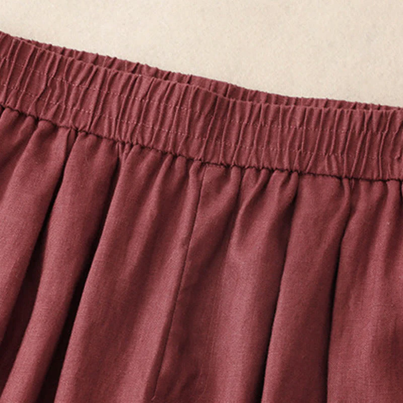 Pantaloni harem da donna in cotone e lino con tasche, modello Buddha Stones Summer Plain - Image 9