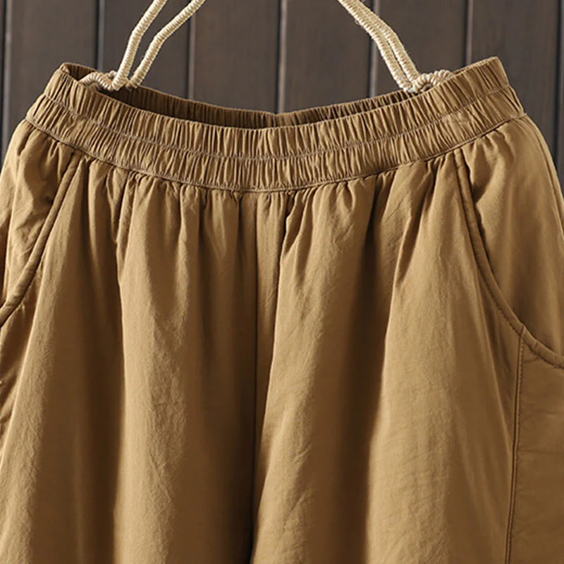 Pantaloni harem da donna con tasche, tinta unita e caldi, Buddha Stones - Image 7