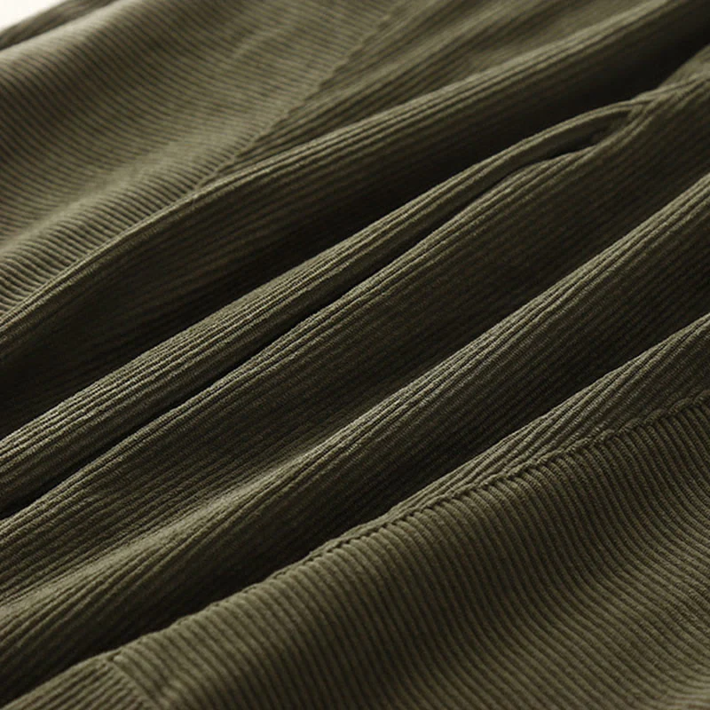 Pantaloni harem da donna in velluto a coste e poliestere con tasche, modello Buddha Stones Commute Vintage Plain - Image 7