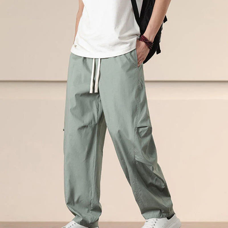 Pantaloni harem da uomo con coulisse e tasche Buddha Stones Commute Spring tinta unita - Image 22
