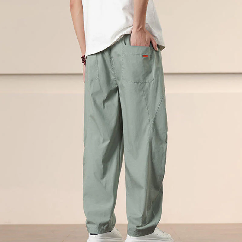 Pantaloni harem da uomo con coulisse e tasche Buddha Stones Commute Spring tinta unita - Image 25