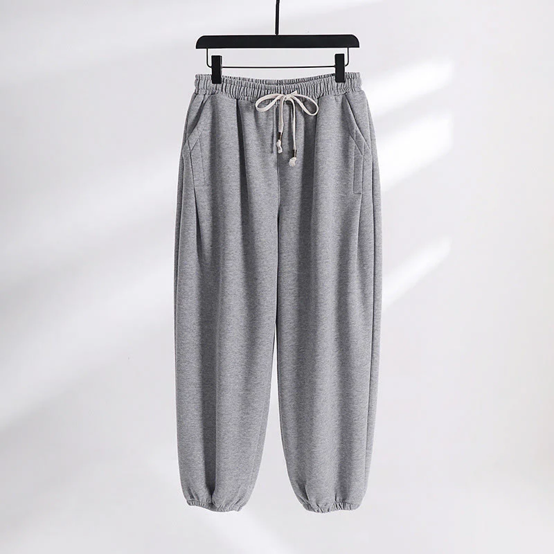 Pantaloni harem da uomo in cotone con tasche, foderati in pile, con coulisse, modello regolare, autunno inverno, tinta unita , Buddha Stones - Image 11