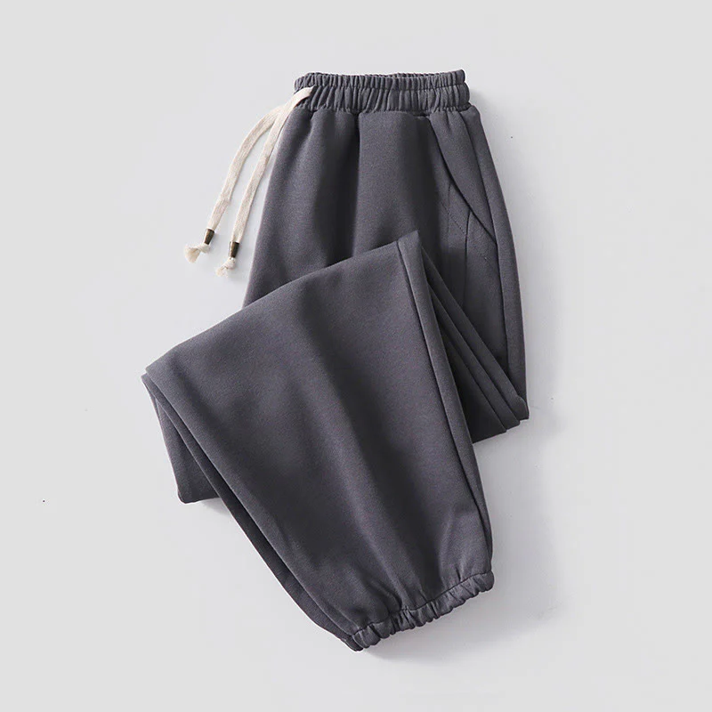 Pantaloni harem da uomo in cotone con tasche, foderati in pile, con coulisse, modello regolare, autunno inverno, tinta unita , Buddha Stones - Image 12