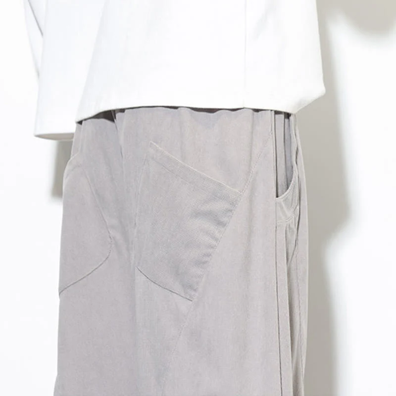Pantaloni harem da uomo in velluto a coste di cotone con tasche e coulisse in tinta unita con motivo Buddha Stones - Image 18