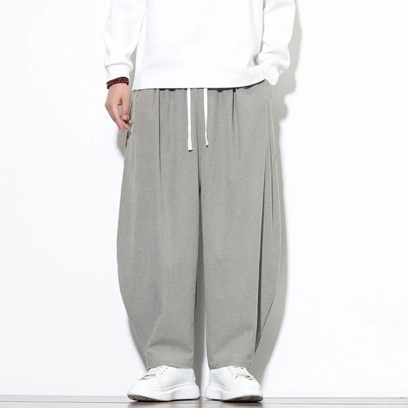 Pantaloni harem da uomo in velluto a coste di puro cotone con tasche, alla caviglia , Buddha Stones - Image 15