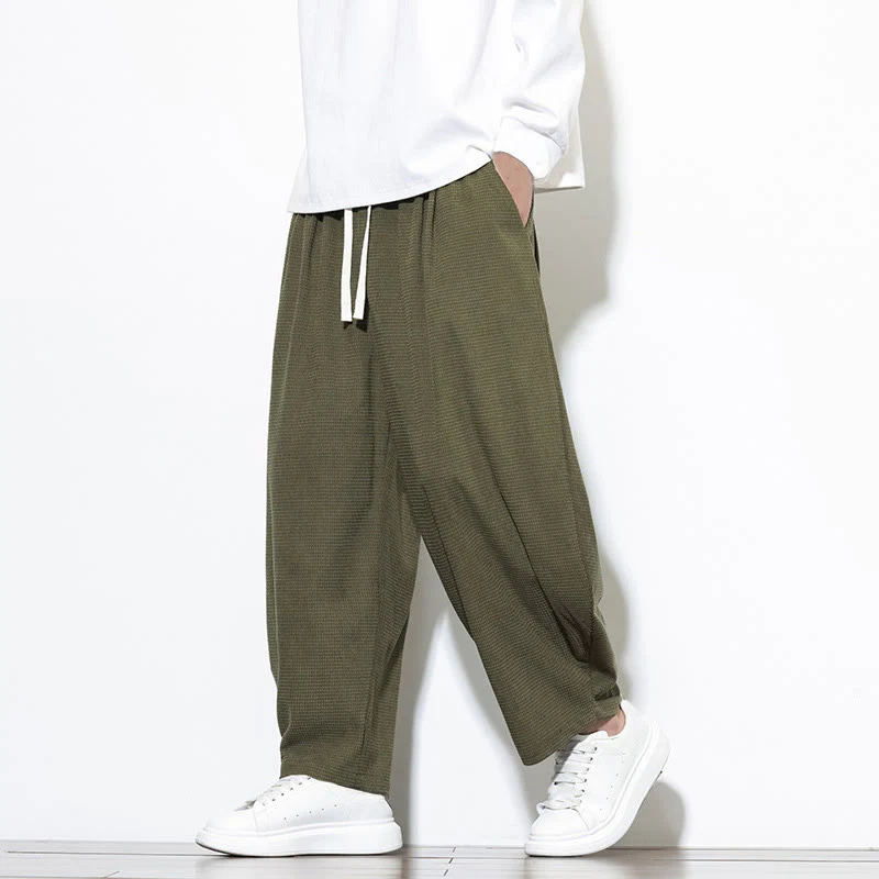 Pantaloni harem da uomo in velluto a coste di puro cotone con tasche, alla caviglia , Buddha Stones - Image 7