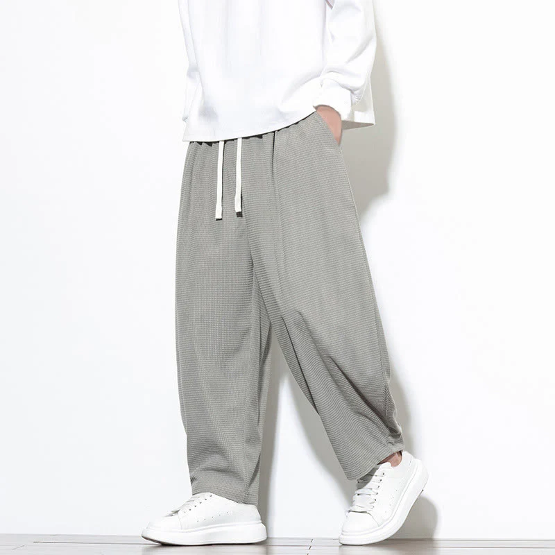 Pantaloni harem da uomo in velluto a coste di puro cotone con tasche, alla caviglia , Buddha Stones - Image 9