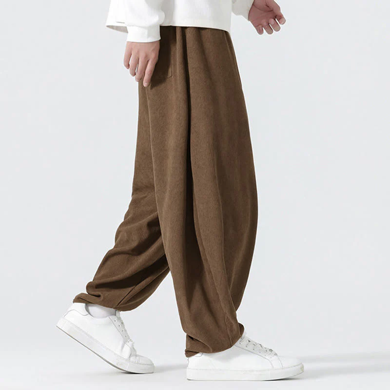 Pantaloni harem da uomo in velluto a coste tinta unita con tasche Buddha Stones Fall - Image 23