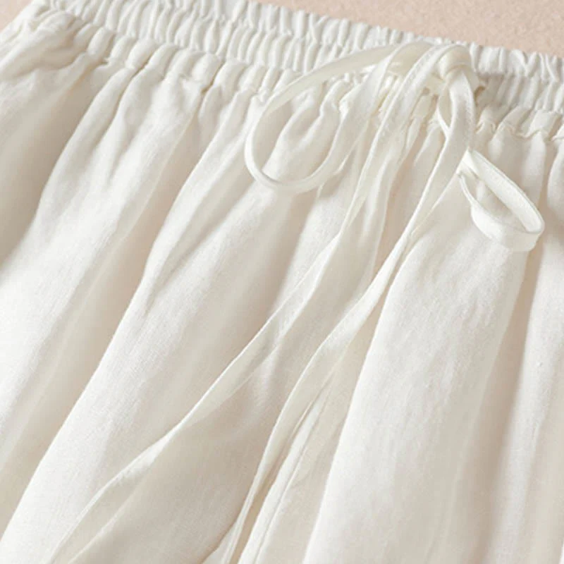 Pantaloni harem con ricamo di piccoli fiori estivi Buddha Stones e tasche - Image 22