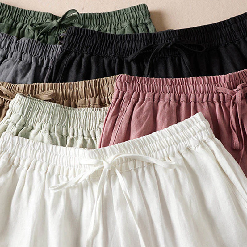 Pantaloni harem con ricamo di piccoli fiori estivi Buddha Stones e tasche - Image 3
