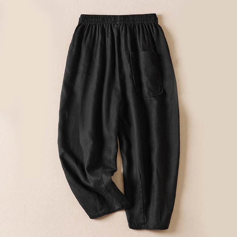 Pantaloni harem con ricamo di piccoli fiori estivi Buddha Stones e tasche - Image 38