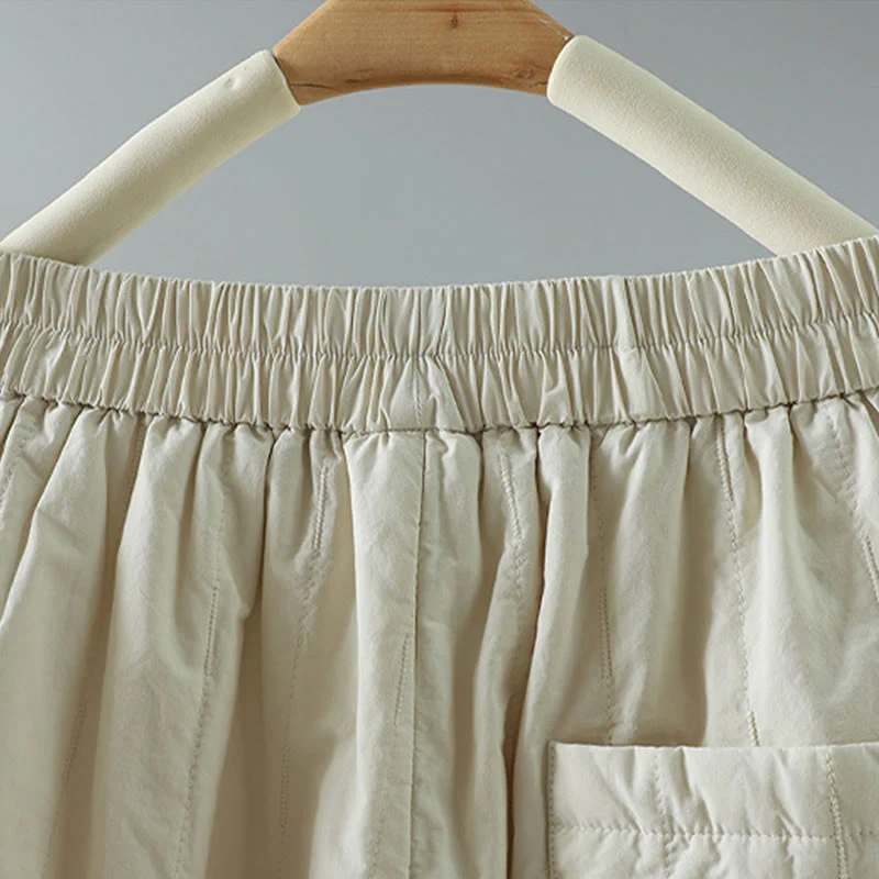 Pantaloni harem invernali da donna in cotone alla caviglia con tasche, Buddha Stones - Image 10