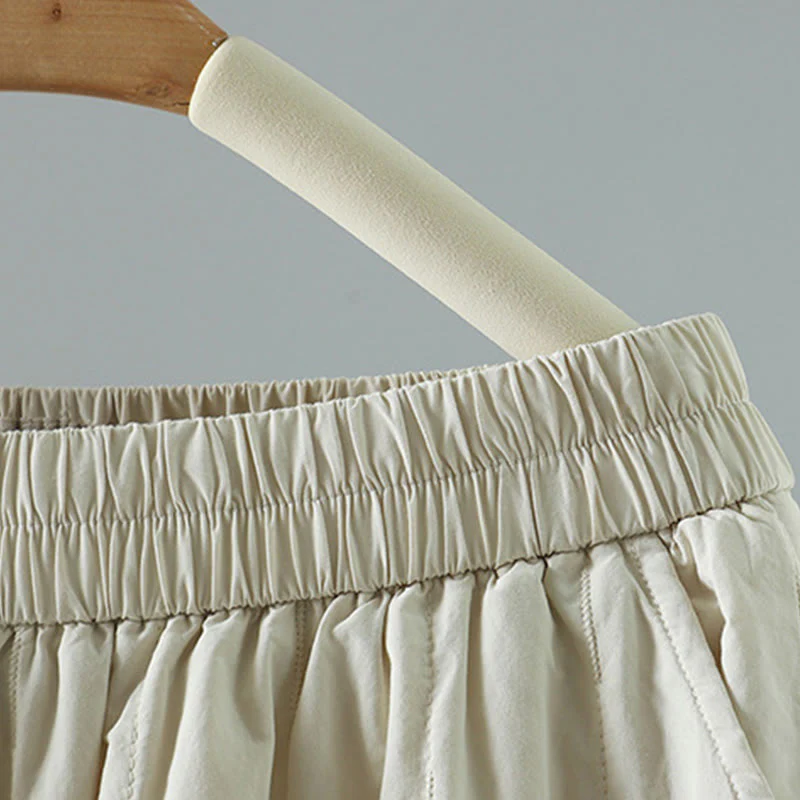 Pantaloni harem invernali da donna in cotone alla caviglia con tasche, Buddha Stones - Image 11