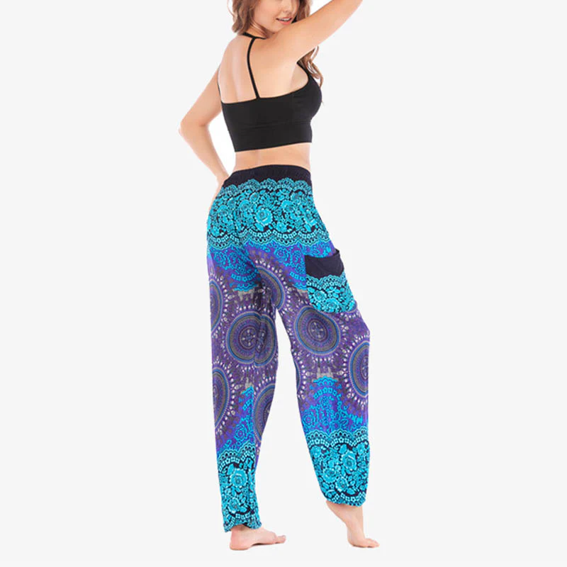 Pantaloni harem larghi Boho Buddha Stones Pantaloni yoga da donna - Image 20