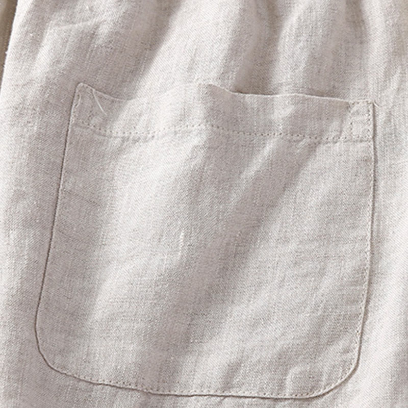 Pantaloni harem larghi con coulisse e tasche, motivo floreale in tinta unita con Buddha Stones - Image 6