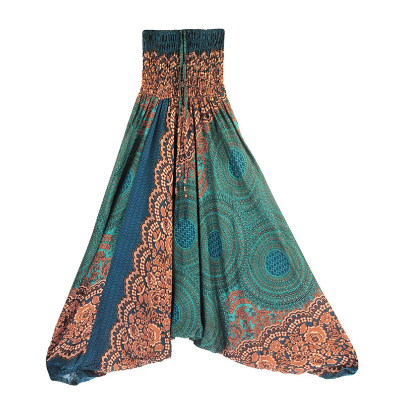 Pantaloni harem larghi con motivo geometrico rotondo Buddha Stones, due stili, tuta, pantaloni da yoga da donna a vita alta - Image 20