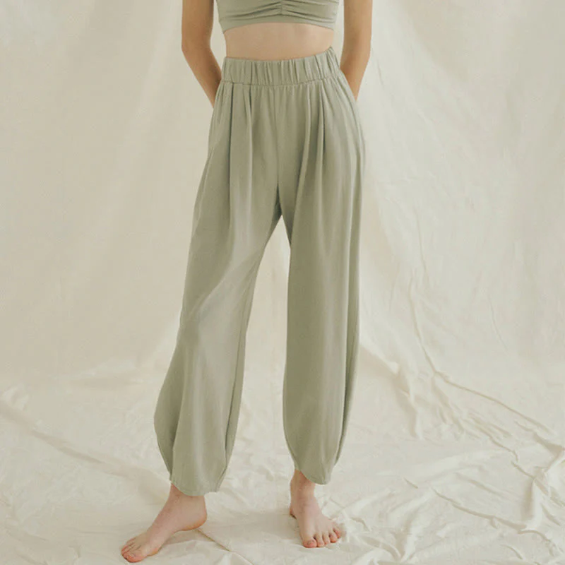 Pantaloni harem Leica da donna Buddha Stones Casual, traspiranti, larghi e semplici, con tasche - Image 13