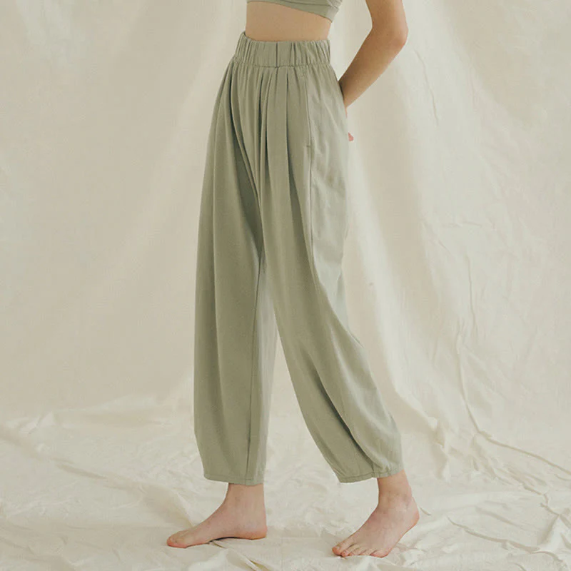 Pantaloni harem Leica da donna Buddha Stones Casual, traspiranti, larghi e semplici, con tasche - Image 16