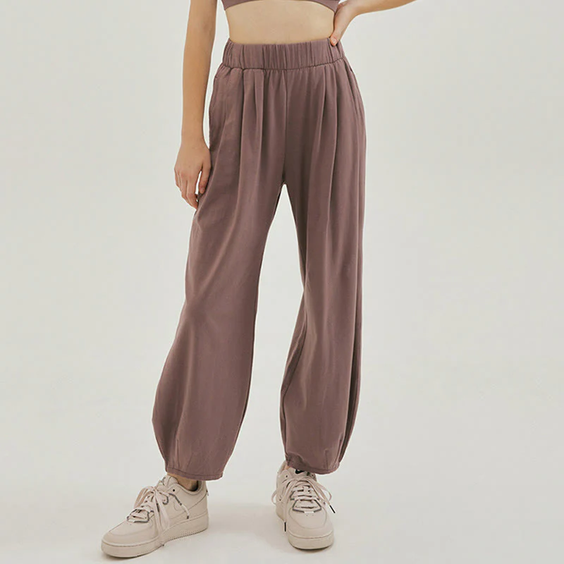 Pantaloni harem Leica da donna Buddha Stones Casual, traspiranti, larghi e semplici, con tasche - Image 21
