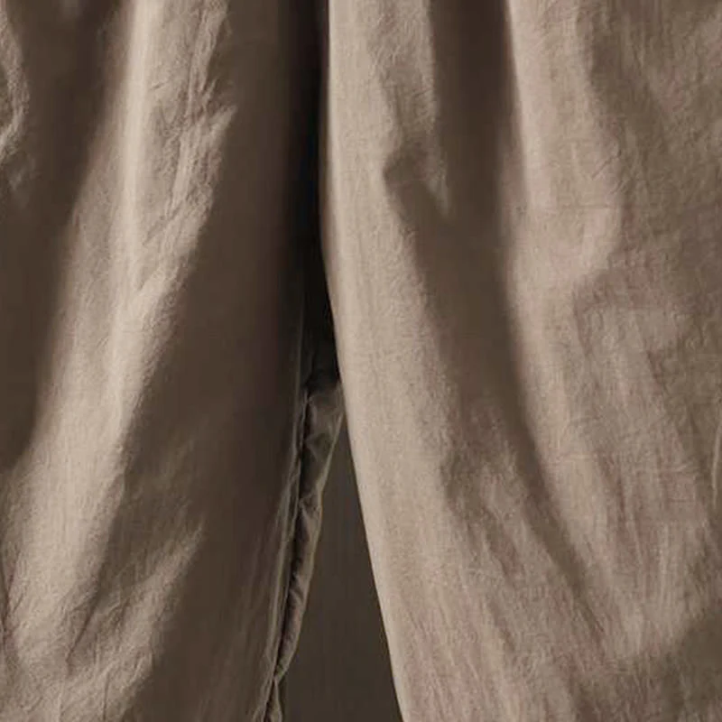 Pantaloni harem termici invernali con coulisse e fodera in pile da donna Buddha Stones con tasche - Image 9
