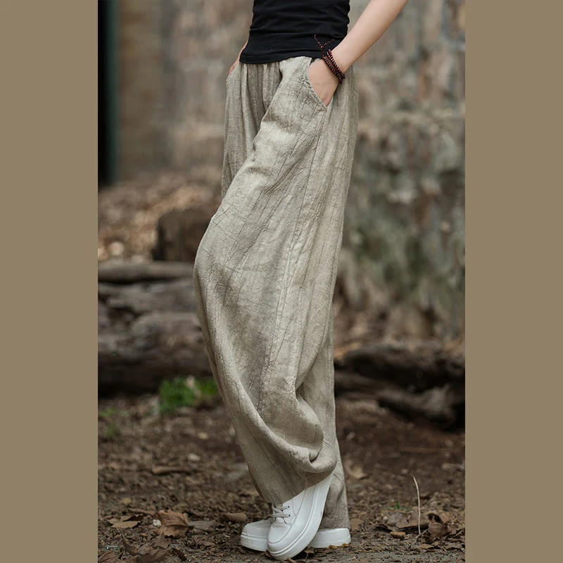 Pantaloni harem tie-dye retrò Buddha Stones, pantaloni da yoga casual da donna con tasche - Image 4