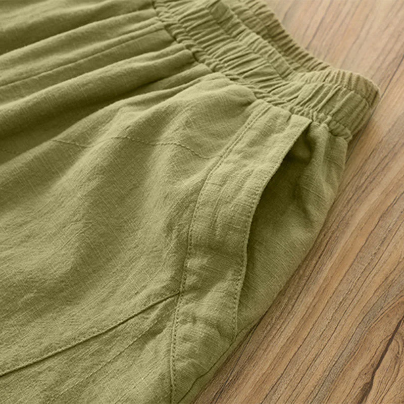 Pantaloni harem yoga larghi tinta unita con tasche Buddha Stones - Image 36