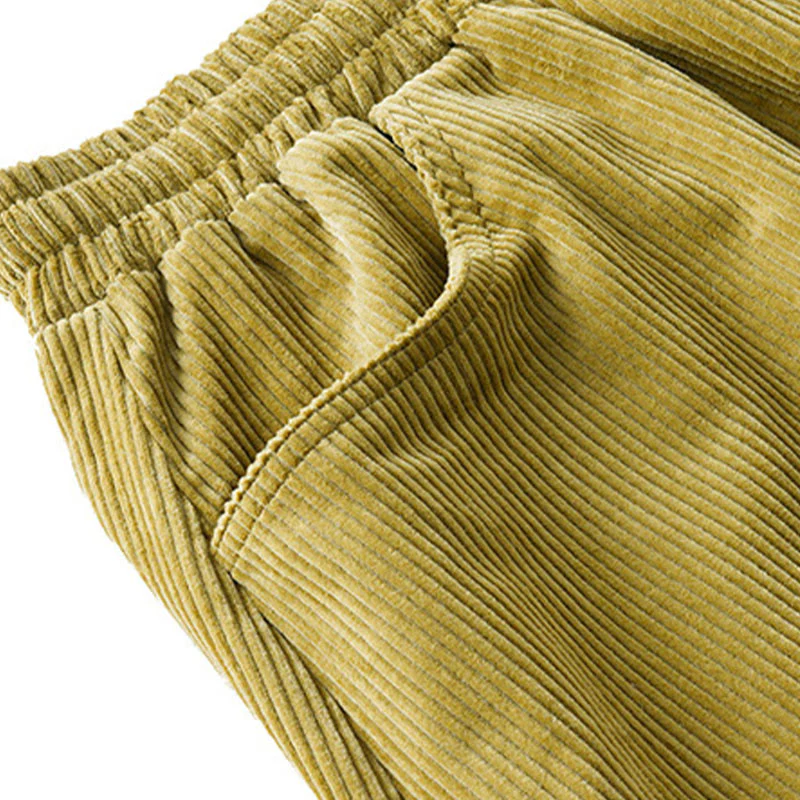 Pantaloni da donna Buddha Stones autunnali in velluto a coste, semplici, alla caviglia, dal design classico e con tasche. - Image 15