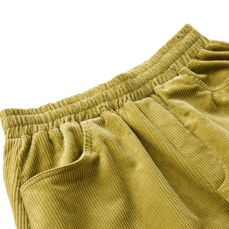 Pantaloni da donna Buddha Stones autunnali in velluto a coste, semplici, alla caviglia, dal design classico e con tasche. - Image 16