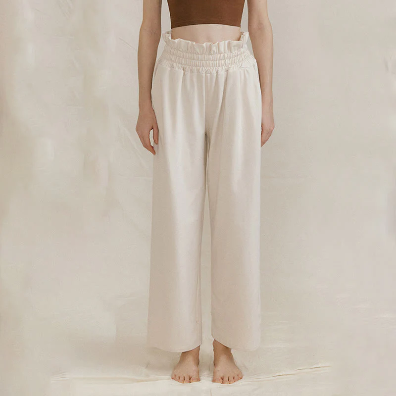 Pantaloni larghi casuali in spandex con fibbia Buddha Stones da donna con tasche - Image 16