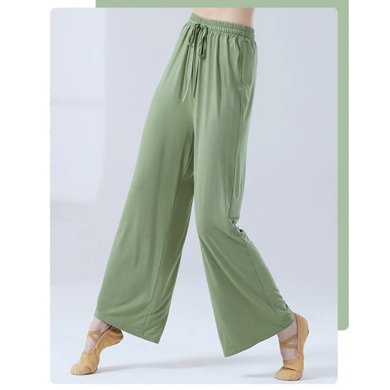 Pantaloni larghi con coulisse in modal Buddha Stones per yoga e danza - Image 2
