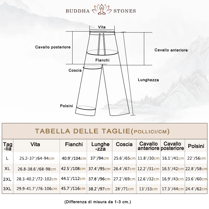 Pantaloni larghi casual con vita alta e lacci Buddha Stones con tasche - Image 4