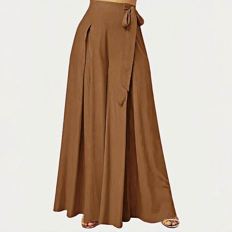 Pantaloni larghi da donna con coulisse, stile retrò casual primaverile Buddha Stones , con tasche - Image 7