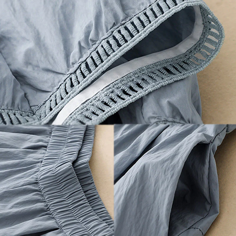 Pantaloni larghi da donna in cotone con orlo cavo, lunghezza 7-8, con tasche, modello Buddha Stones - Image 8