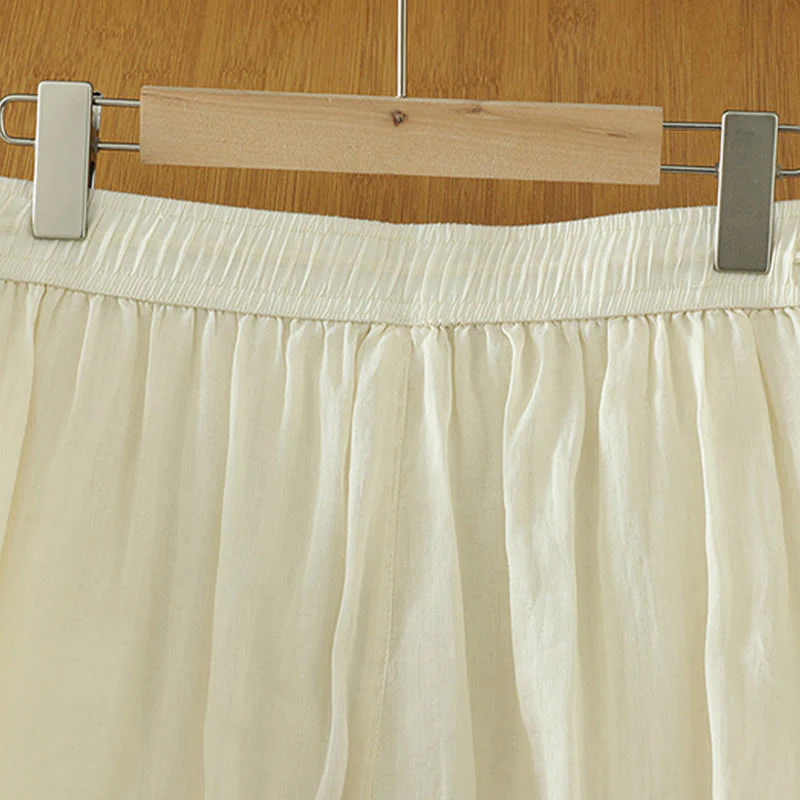 Pantaloni larghi da donna in poliestere con tasche, foderati in tinta unita e elasticizzati, modello Buddha Stones - Image 4