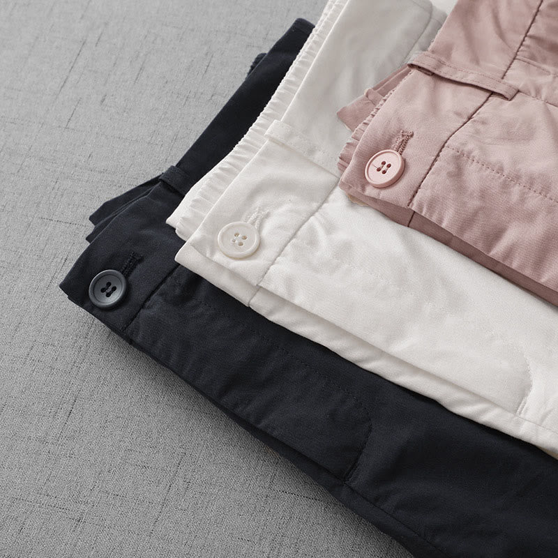Pantaloni larghi da donna in poliestere, lunghezza 7-8, con tasche, a vita alta, casual e semplici, modello Buddha Stones - Image 22