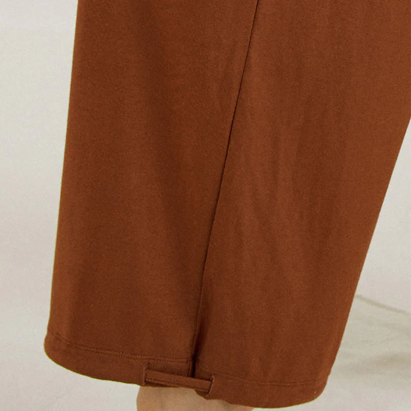 Pantaloni larghi da donna Leica, casual, tinta unita, a vita alta, modello Buddha Stones - Image 10