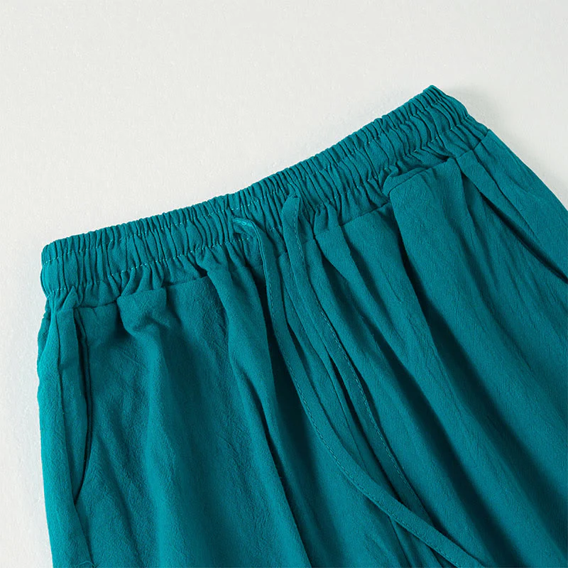 Pantaloni larghi da donna con tasche e righe bohémien semplici Buddha Stones - Image 2