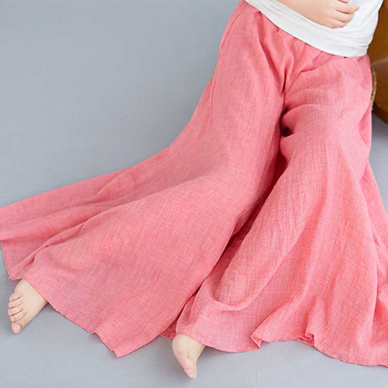 Pantaloni larghi in cotone e lino casual da donna Buddha Stones per yoga e danza - Image 21