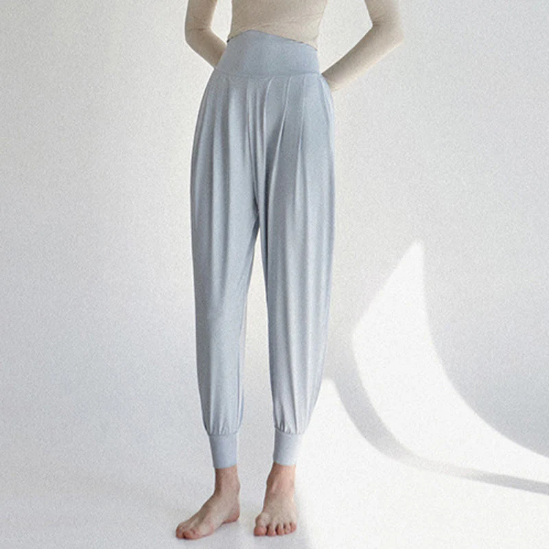 Pantaloni Leica da donna Buddha Stones Casual Plain a vita alta e asciugatura rapida con tasche - Image 10