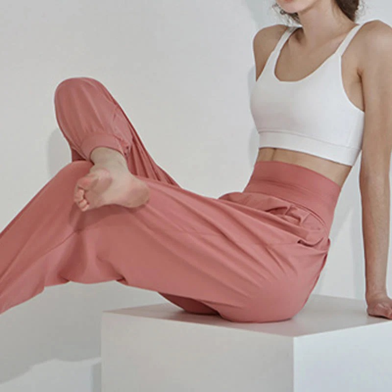 Pantaloni Leica da donna Buddha Stones Casual Plain a vita alta e asciugatura rapida con tasche - Image 23