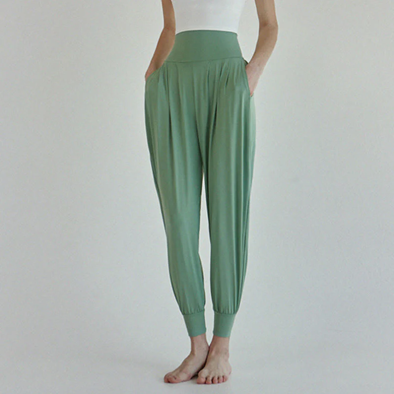 Pantaloni Leica da donna Buddha Stones Casual Plain a vita alta e asciugatura rapida con tasche - Image 33