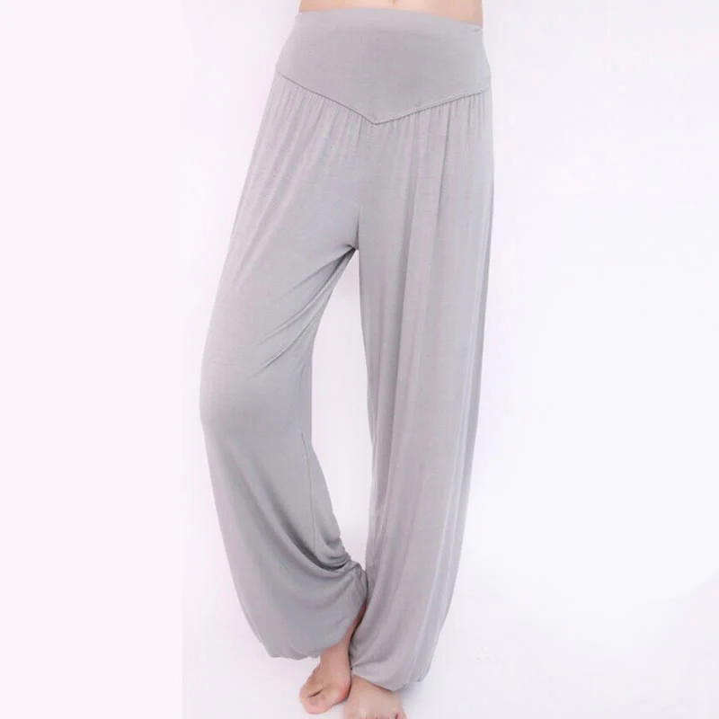Pantaloni lunghi harem da yoga e danza in tinta unita Buddha Stones - Image 10