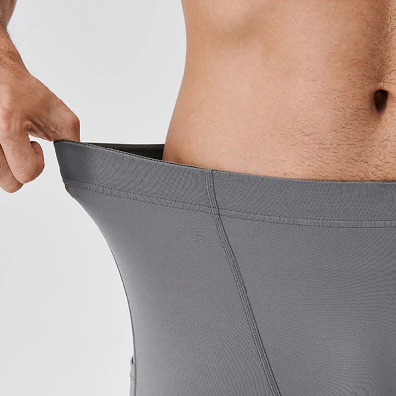 Pantaloni sportivi da uomo elastici e traspiranti con vita alta, tinta unita, Buddha Stones, con tasca posteriore con cerniera - Image 13