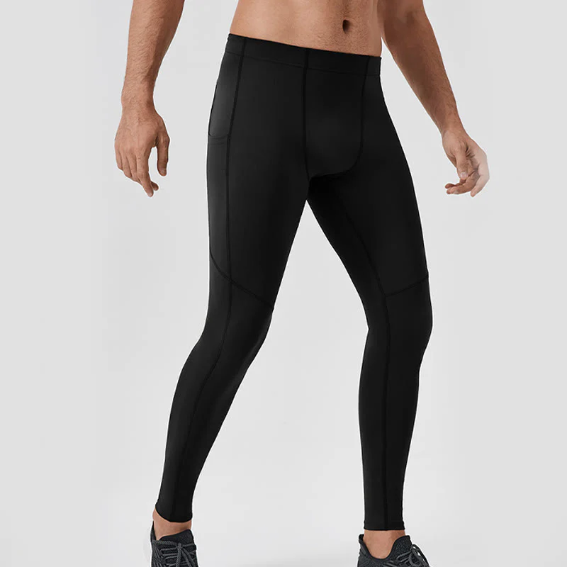 Pantaloni sportivi da uomo elastici e traspiranti con vita alta, tinta unita, Buddha Stones, con tasca posteriore con cerniera - Image 19