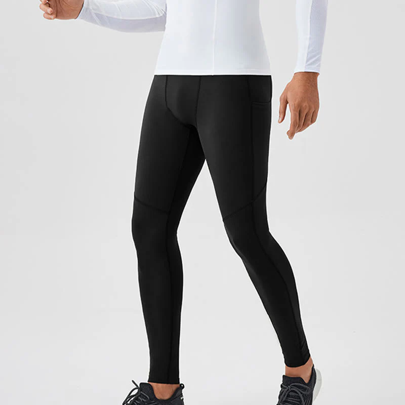 Pantaloni sportivi da uomo elastici e traspiranti con vita alta, tinta unita, Buddha Stones, con tasca posteriore con cerniera - Image 21