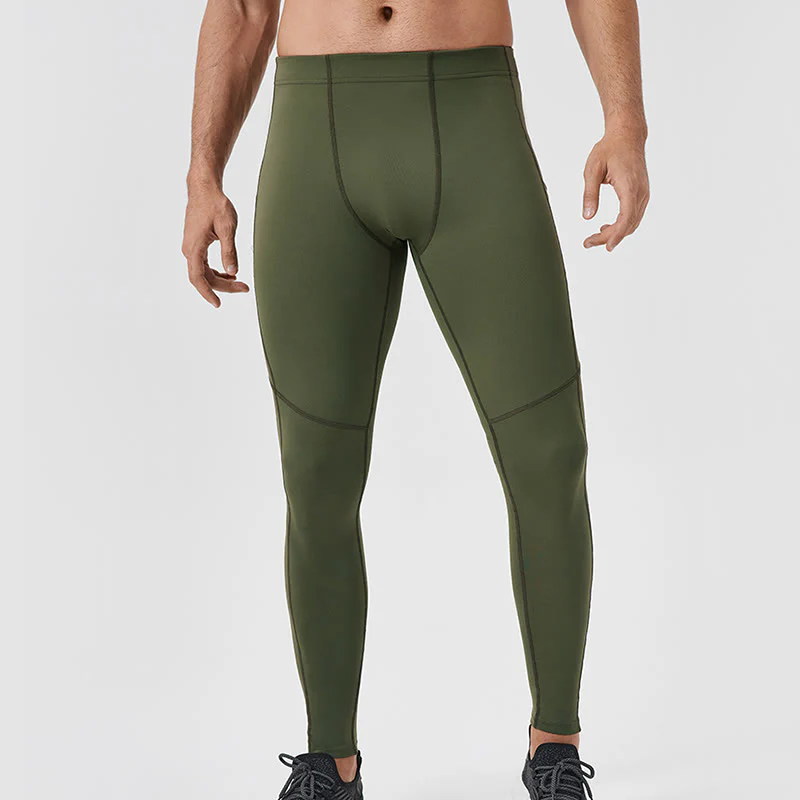 Pantaloni sportivi da uomo elastici e traspiranti con vita alta, tinta unita, Buddha Stones, con tasca posteriore con cerniera - Image 26