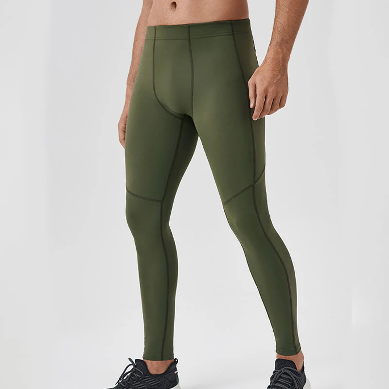 Pantaloni sportivi da uomo elastici e traspiranti con vita alta, tinta unita, Buddha Stones, con tasca posteriore con cerniera - Image 27