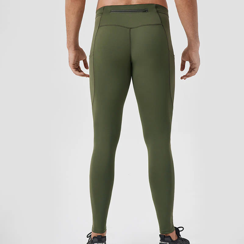 Pantaloni sportivi da uomo elastici e traspiranti con vita alta, tinta unita, Buddha Stones, con tasca posteriore con cerniera - Image 29