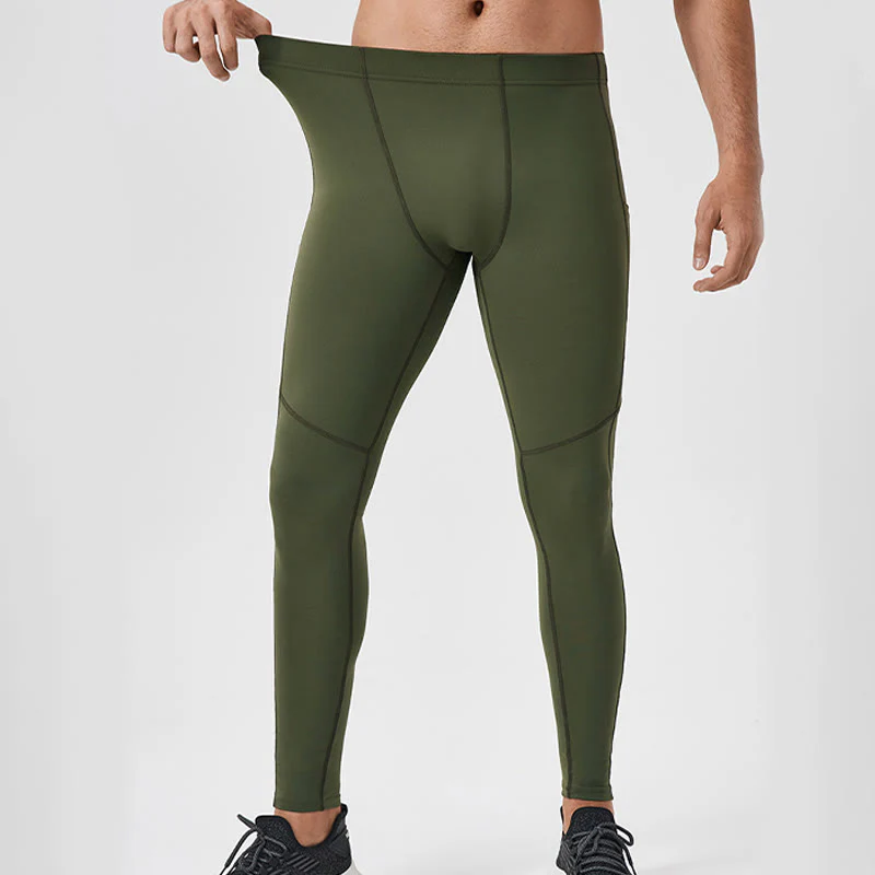 Pantaloni sportivi da uomo elastici e traspiranti con vita alta, tinta unita, Buddha Stones, con tasca posteriore con cerniera - Image 30